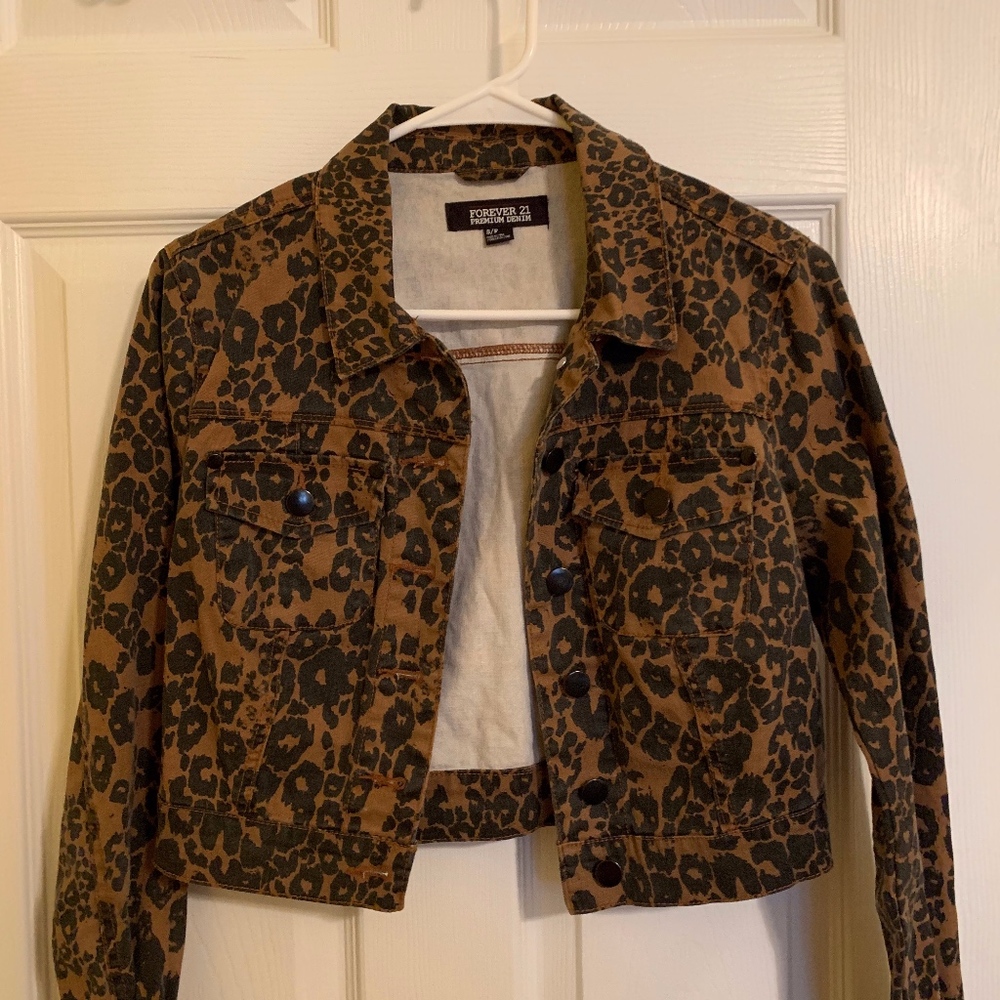 Cheetah Jean Jacket